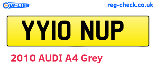 YY10NUP are the vehicle registration plates.
