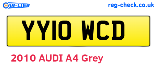 YY10WCD are the vehicle registration plates.