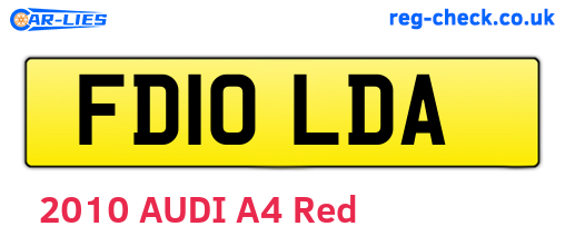 FD10LDA are the vehicle registration plates.
