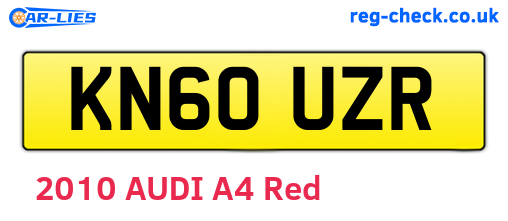 KN60UZR are the vehicle registration plates.