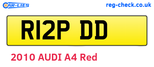 R12PDD are the vehicle registration plates.