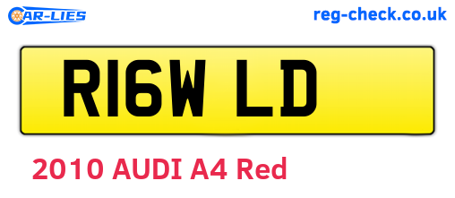 R16WLD are the vehicle registration plates.