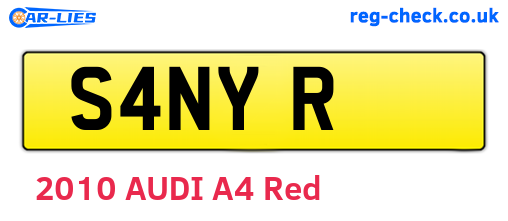 S4NYR are the vehicle registration plates.