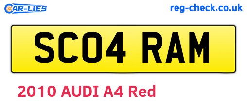 SC04RAM are the vehicle registration plates.
