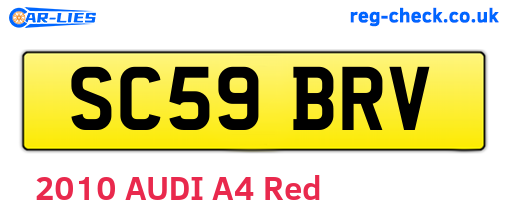 SC59BRV are the vehicle registration plates.