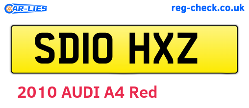 SD10HXZ are the vehicle registration plates.