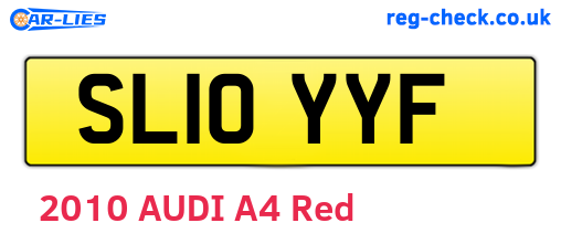 SL10YYF are the vehicle registration plates.