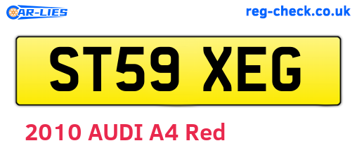 ST59XEG are the vehicle registration plates.