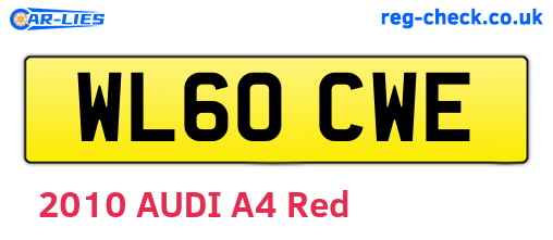 WL60CWE are the vehicle registration plates.
