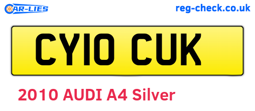 CY10CUK are the vehicle registration plates.