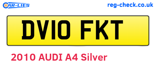 DV10FKT are the vehicle registration plates.