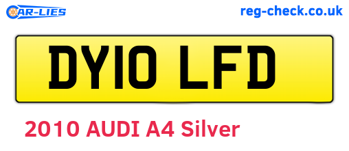 DY10LFD are the vehicle registration plates.