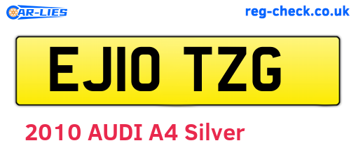 EJ10TZG are the vehicle registration plates.