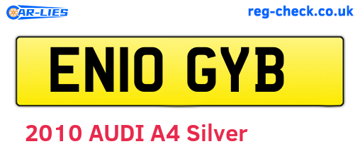 EN10GYB are the vehicle registration plates.