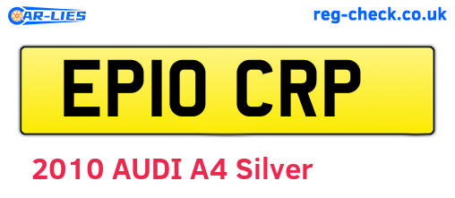 EP10CRP are the vehicle registration plates.