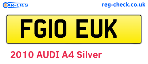 FG10EUK are the vehicle registration plates.