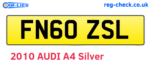 FN60ZSL are the vehicle registration plates.