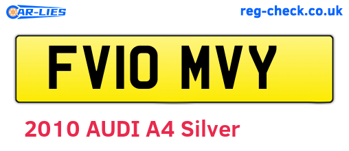 FV10MVY are the vehicle registration plates.