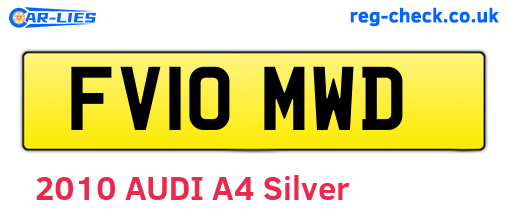 FV10MWD are the vehicle registration plates.