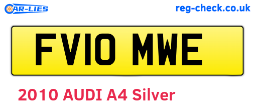 FV10MWE are the vehicle registration plates.