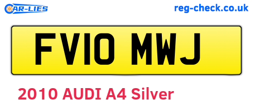 FV10MWJ are the vehicle registration plates.