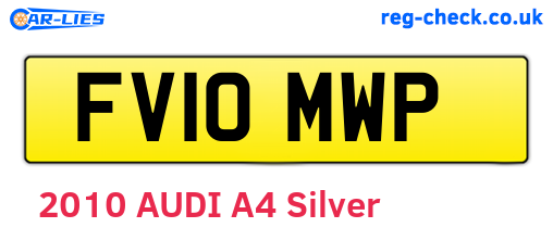 FV10MWP are the vehicle registration plates.