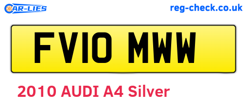 FV10MWW are the vehicle registration plates.