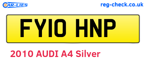 FY10HNP are the vehicle registration plates.