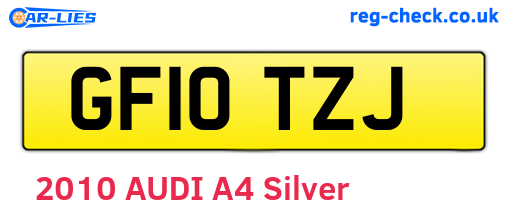 GF10TZJ are the vehicle registration plates.