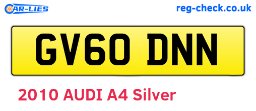 GV60DNN are the vehicle registration plates.