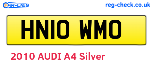 HN10WMO are the vehicle registration plates.