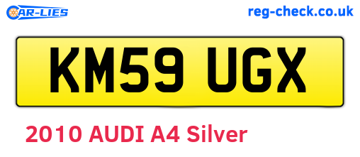 KM59UGX are the vehicle registration plates.