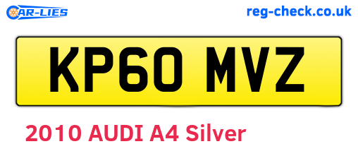 KP60MVZ are the vehicle registration plates.