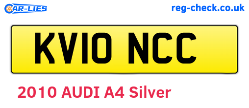 KV10NCC are the vehicle registration plates.
