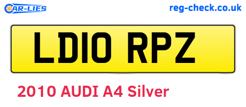 LD10RPZ are the vehicle registration plates.