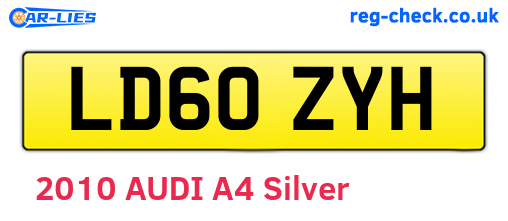 LD60ZYH are the vehicle registration plates.
