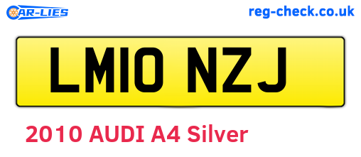 LM10NZJ are the vehicle registration plates.