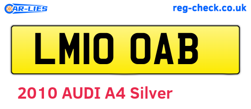 LM10OAB are the vehicle registration plates.