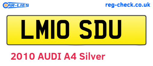 LM10SDU are the vehicle registration plates.