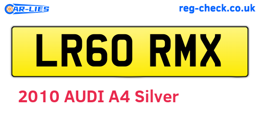 LR60RMX are the vehicle registration plates.