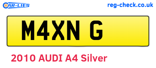 M4XNG are the vehicle registration plates.