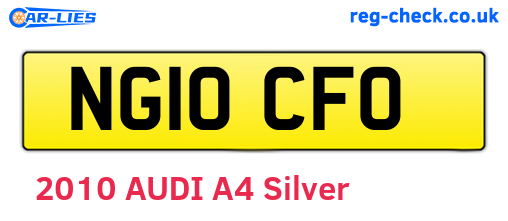 NG10CFO are the vehicle registration plates.