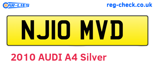 NJ10MVD are the vehicle registration plates.