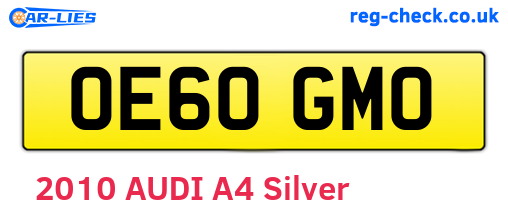 OE60GMO are the vehicle registration plates.