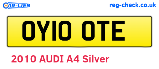 OY10OTE are the vehicle registration plates.