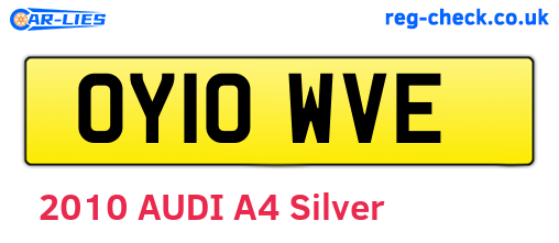 OY10WVE are the vehicle registration plates.