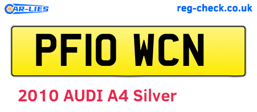 PF10WCN are the vehicle registration plates.
