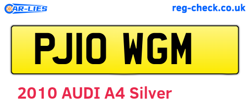 PJ10WGM are the vehicle registration plates.