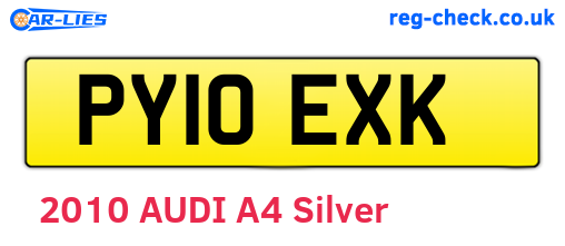 PY10EXK are the vehicle registration plates.