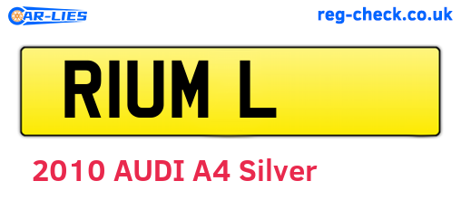 R1UML are the vehicle registration plates.